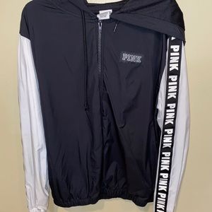 PINK black and white windbreaker